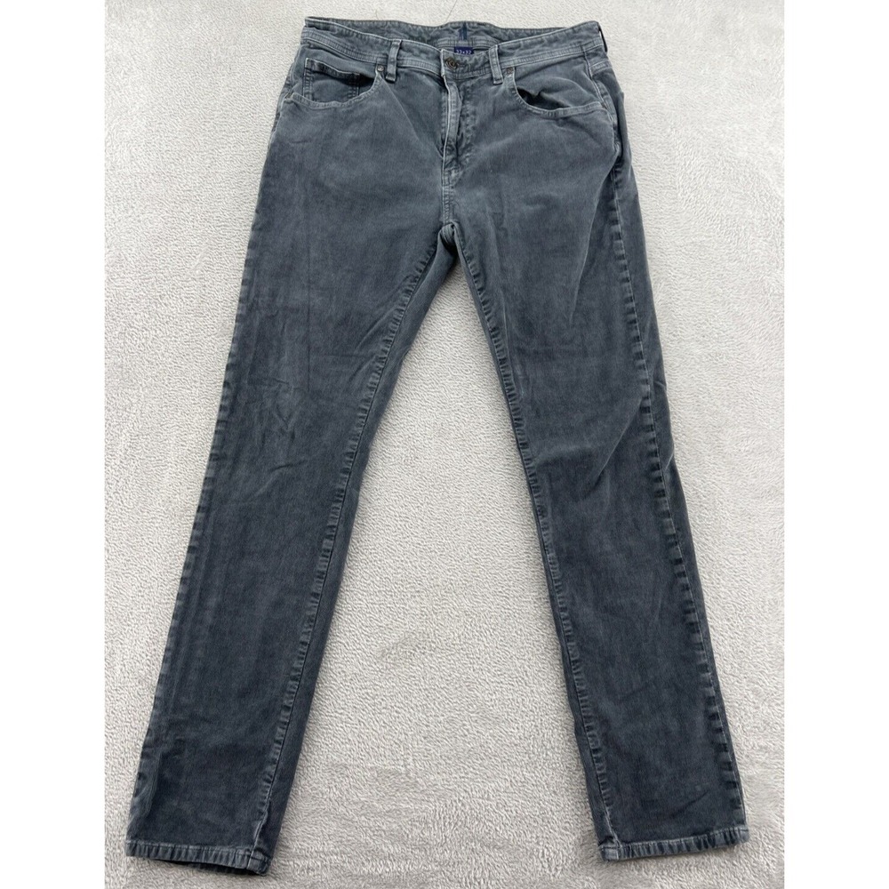 Johhnie O Pants Men's 33x32 Blue Corduroy 5 Pocket Slim Straight